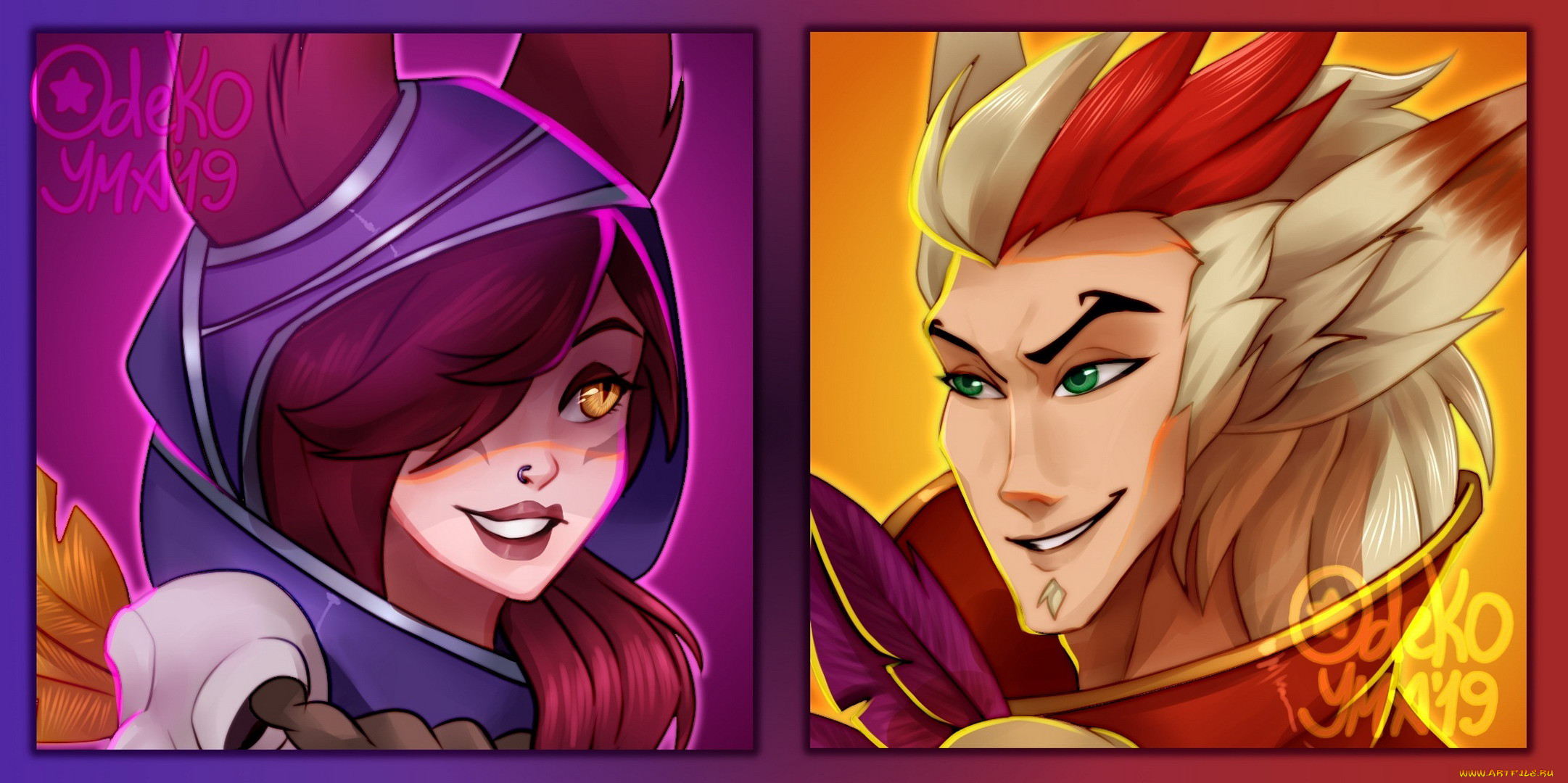  , league of legends, xayah, , rakan